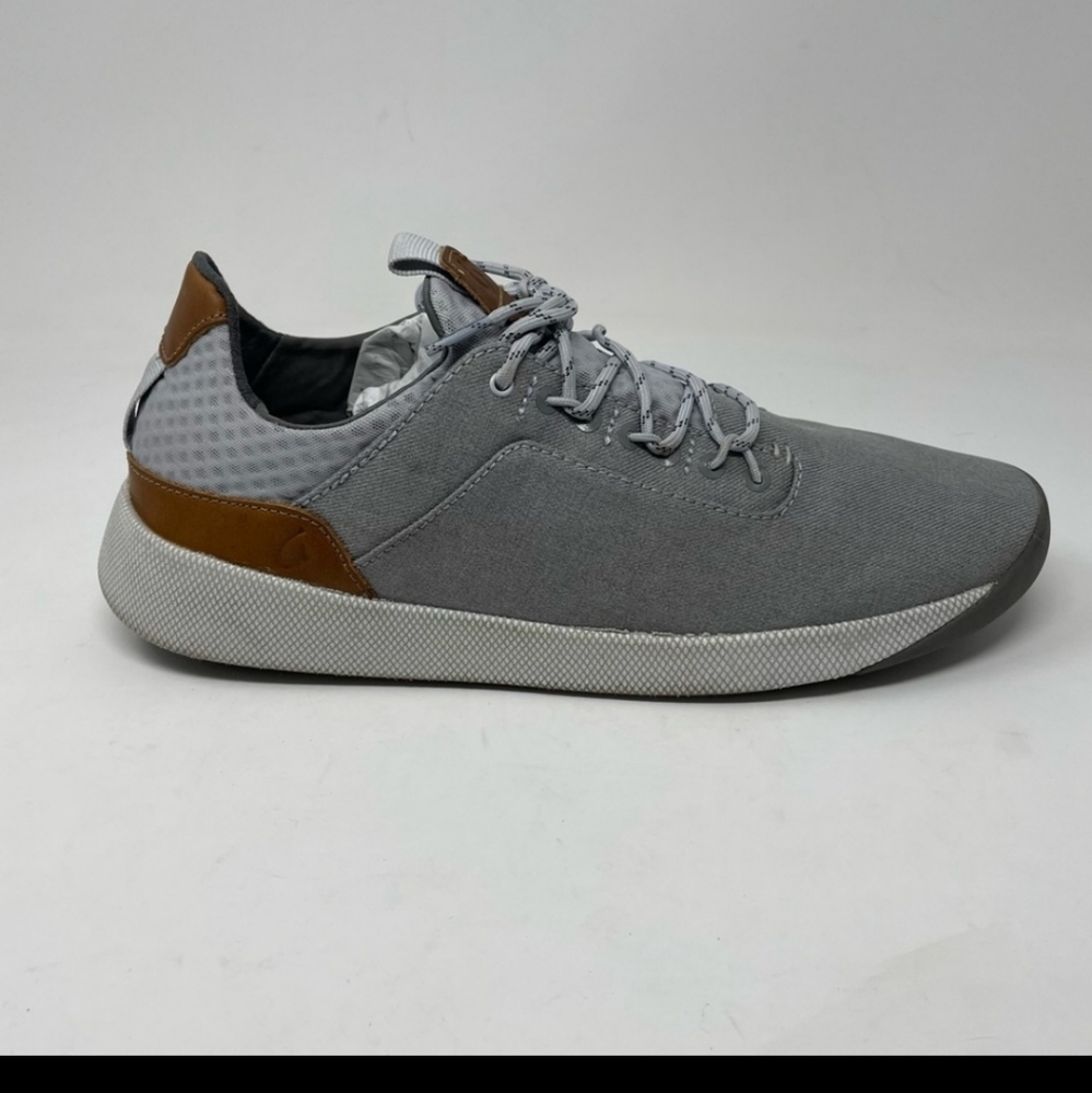 NEW Olukai Nanea Li Sneakers pale gray vapor